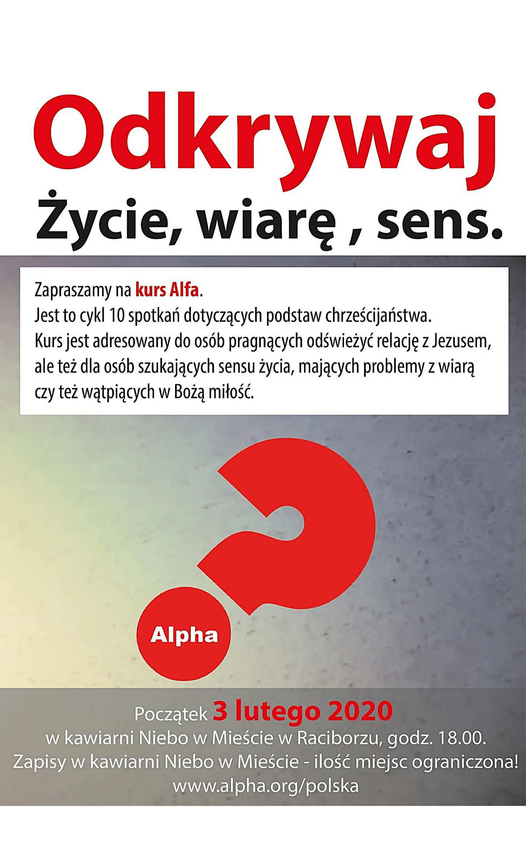 magnificat kurs alpha początek 3-02-2020